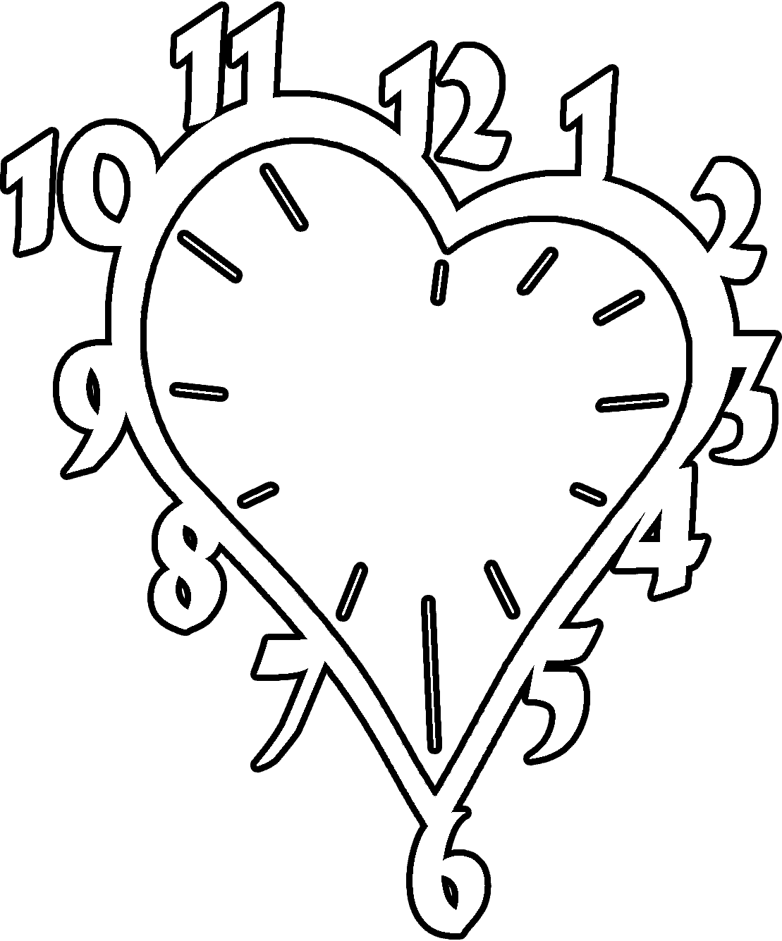 Clock coloring #1, Download drawings