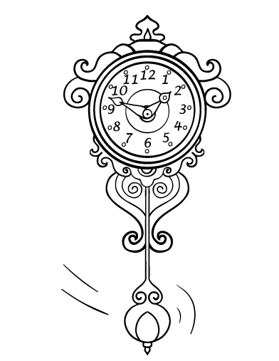 Clock coloring #2, Download drawings