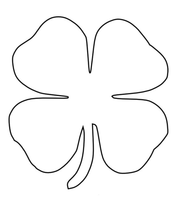 Clover coloring #2, Download drawings