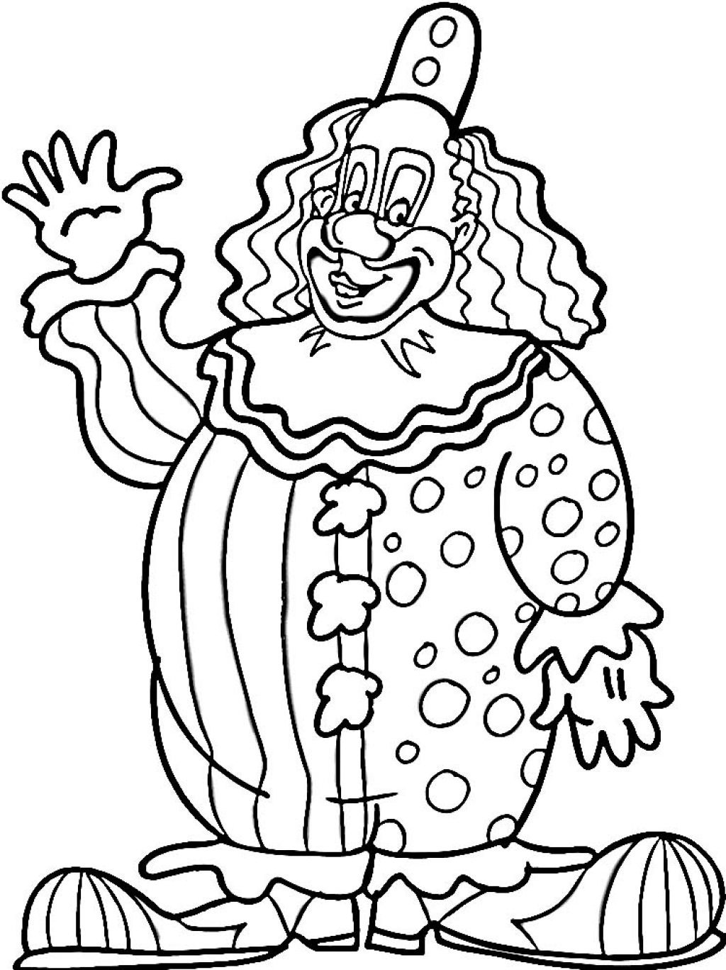 Clown coloring #8, Download drawings