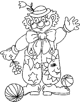 Clown coloring #4, Download drawings