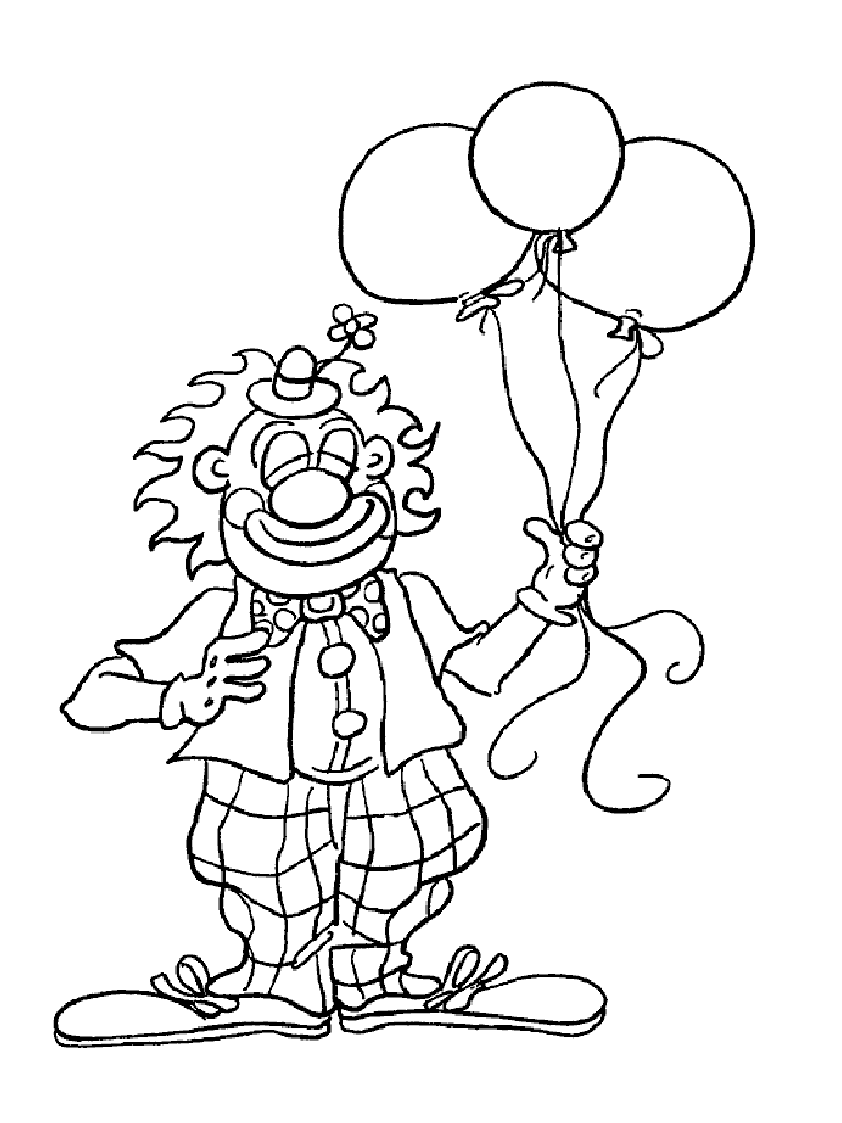 Clown coloring #19, Download drawings