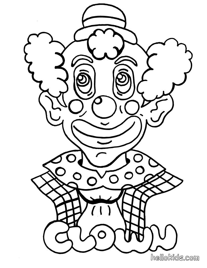 Clown coloring #2, Download drawings