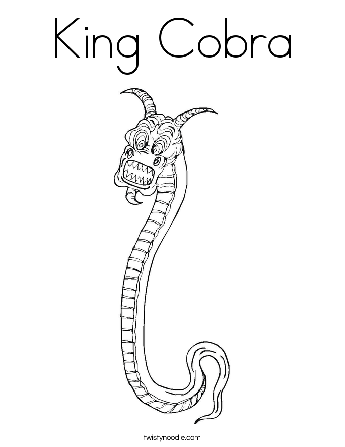 King Cobra coloring #7, Download drawings
