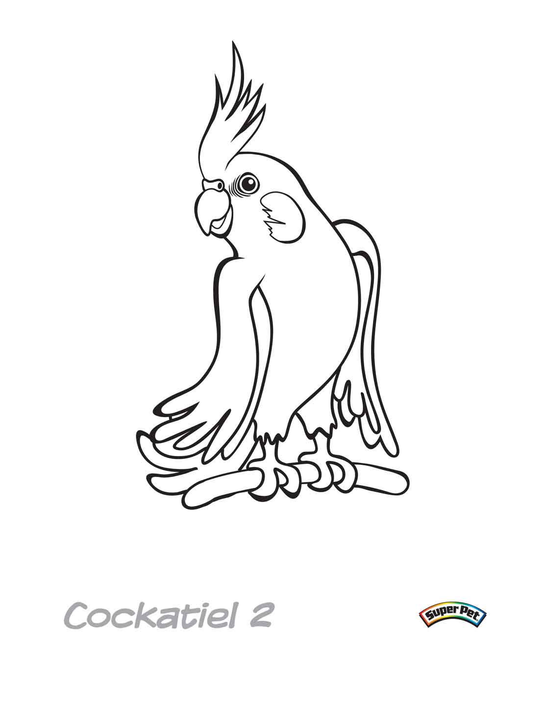 Cockatiel coloring #13, Download drawings
