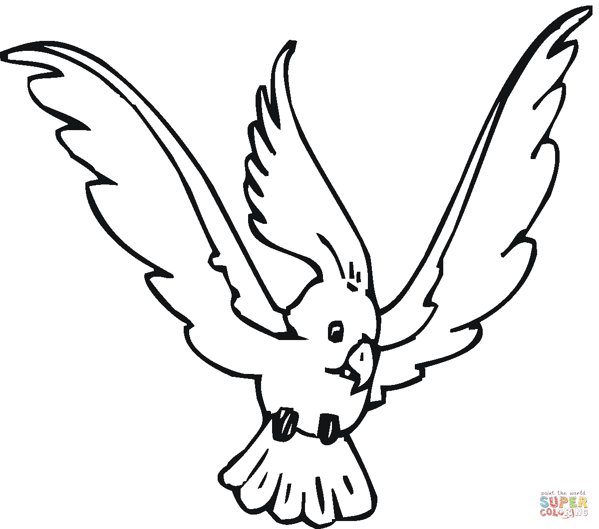 Sulphur-crested Cockatoo coloring #4, Download drawings