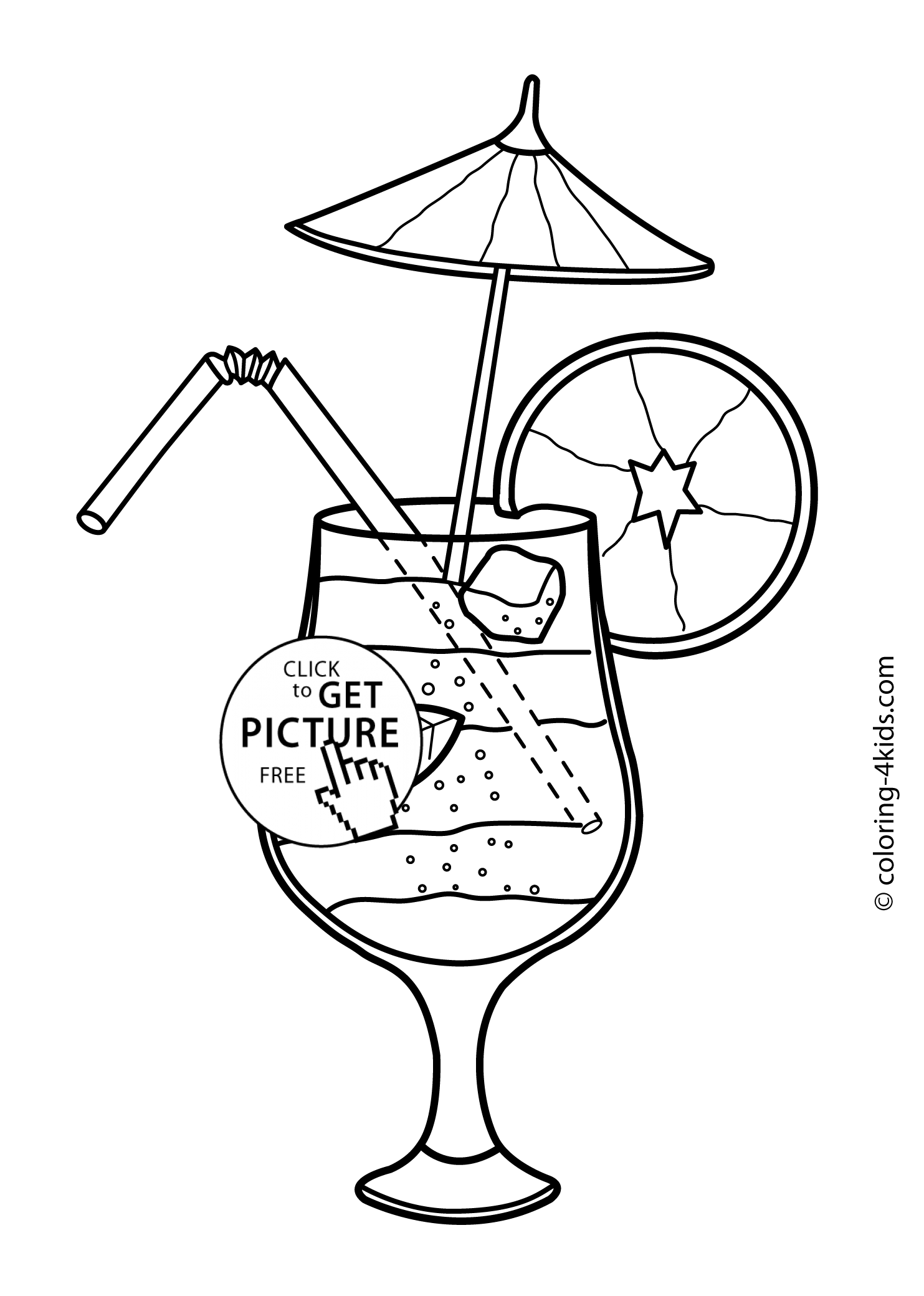 Cocktail coloring #17, Download drawings