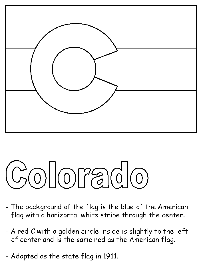 Colorado coloring #10, Download drawings