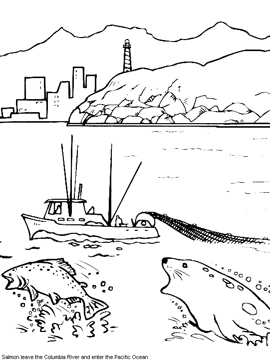 Columbia River coloring #10, Download drawings