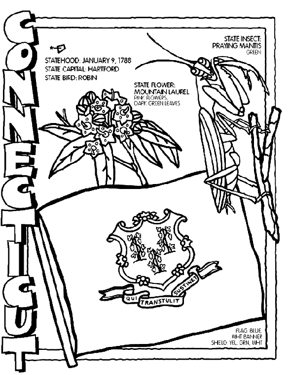 Connecticut coloring #18, Download drawings
