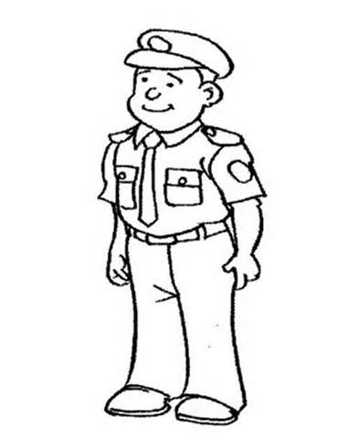 Cop coloring #7, Download drawings