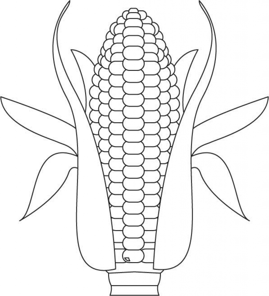 Corn coloring #12, Download drawings