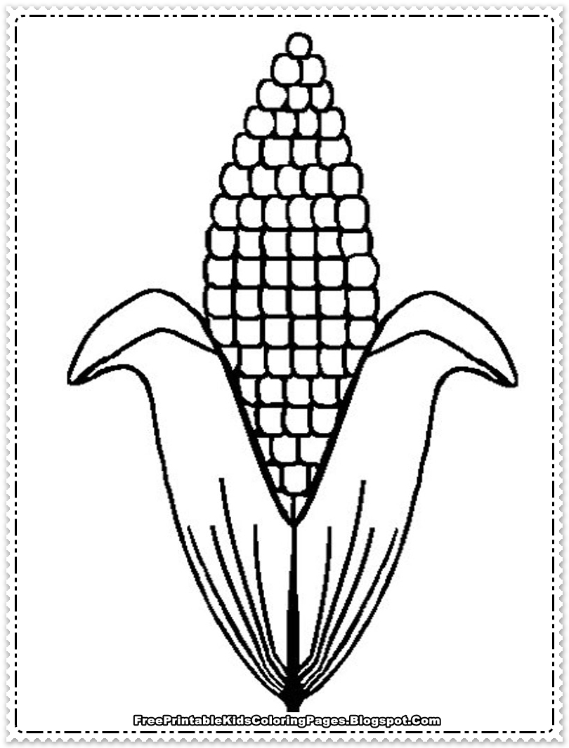Corn coloring #6, Download drawings