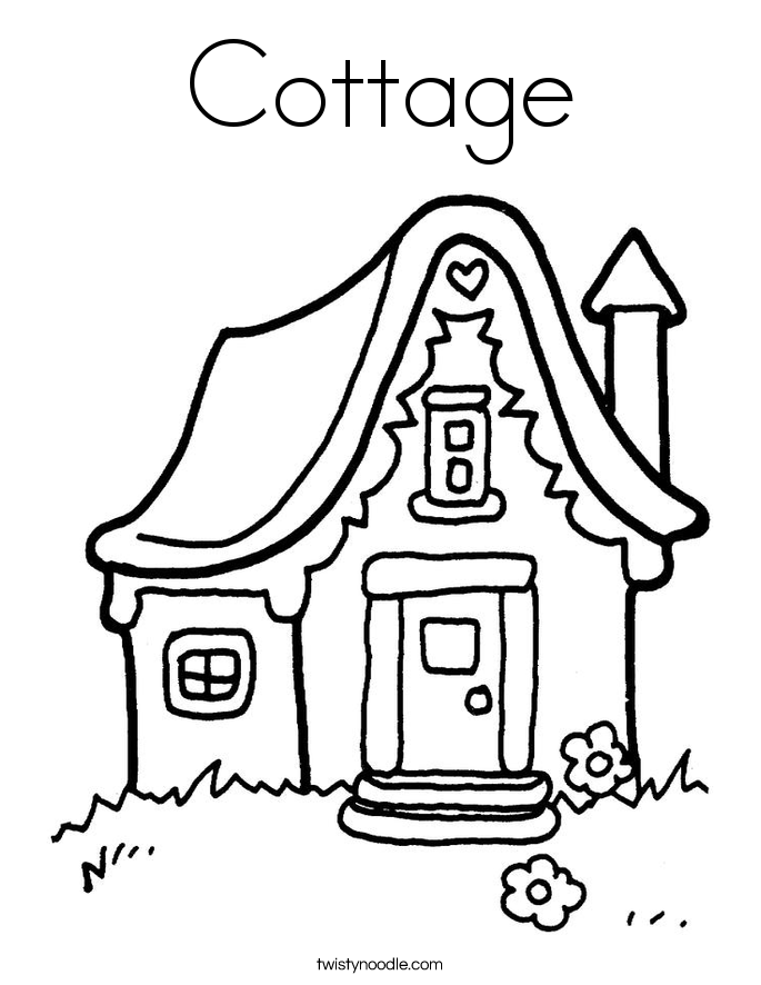Cottage coloring #18, Download drawings