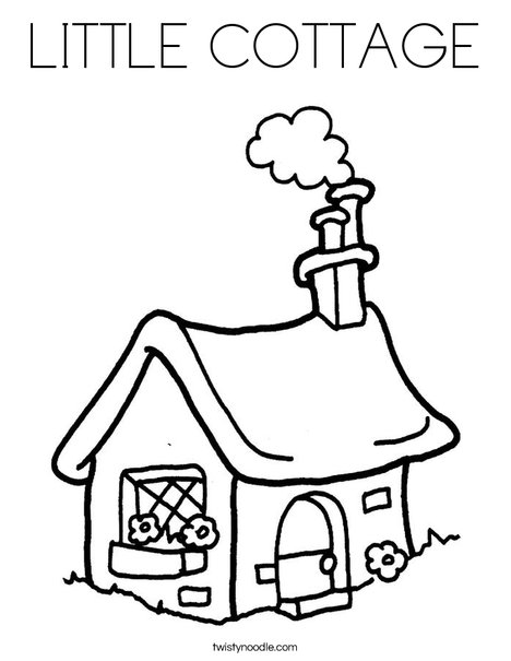 Cottage coloring #11, Download drawings