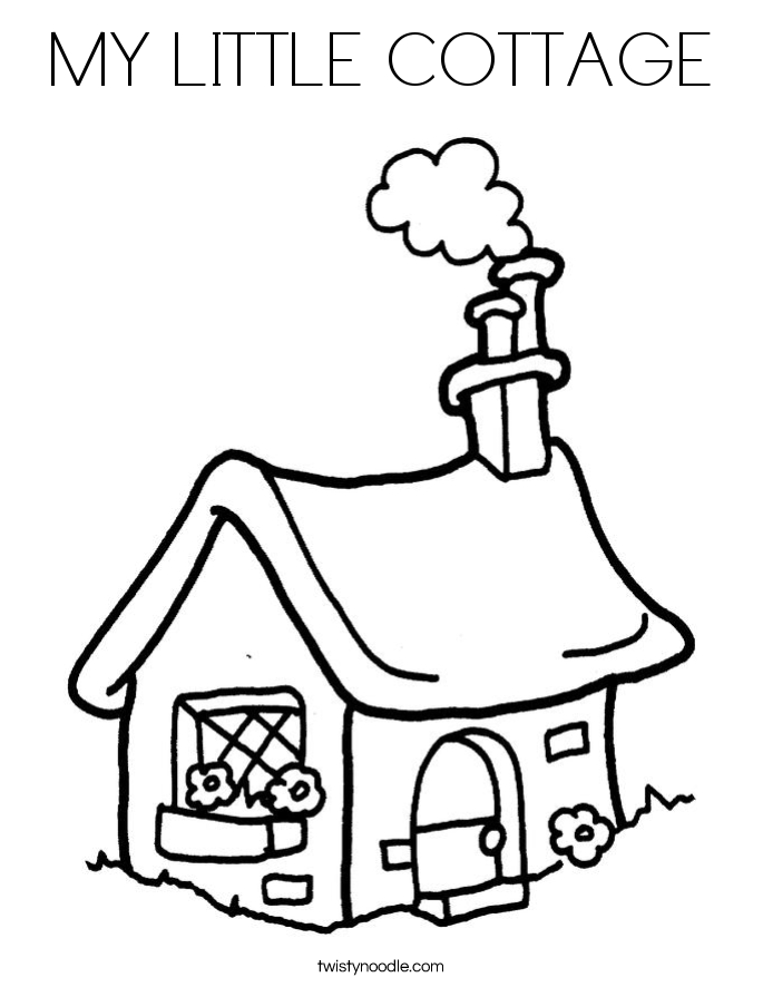 Cottage coloring #20, Download drawings