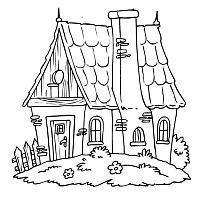 Cottage coloring #16, Download drawings
