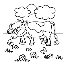 Cow coloring #18, Download drawings