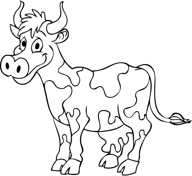 Cow coloring #7, Download drawings