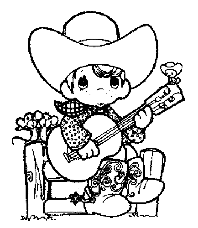 Cowboy coloring #16, Download drawings