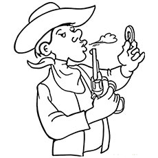 Cowboy coloring #7, Download drawings