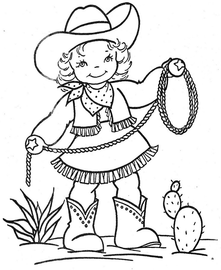 Cowboy coloring #8, Download drawings