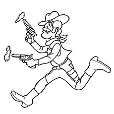 Cowboy coloring #12, Download drawings