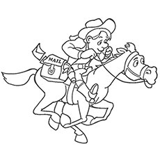 Cowboy coloring #18, Download drawings