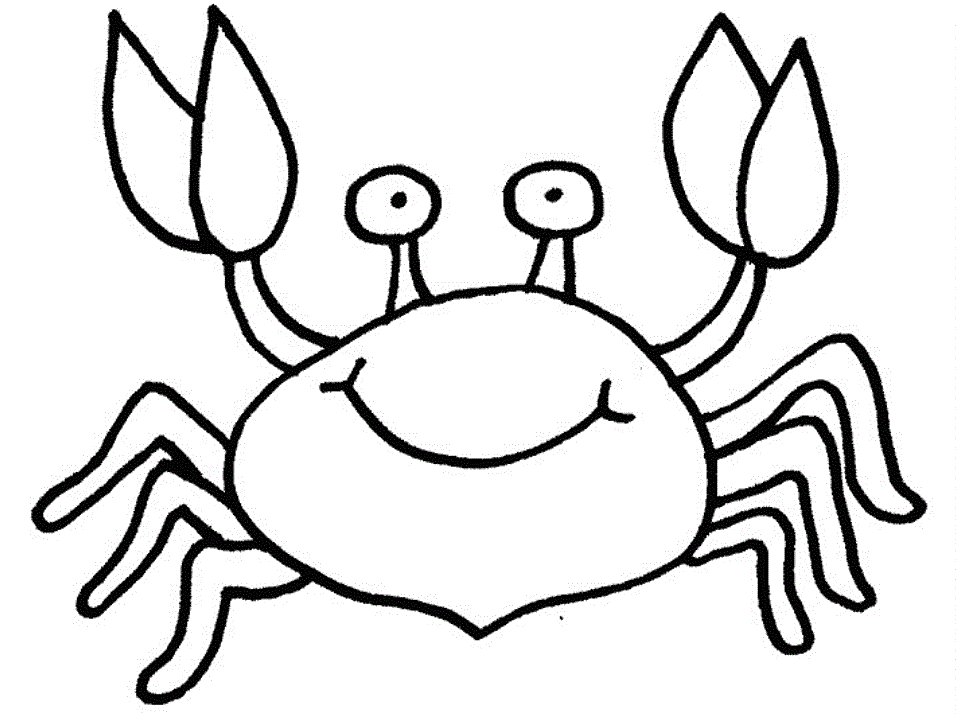 Crab coloring #1, Download drawings