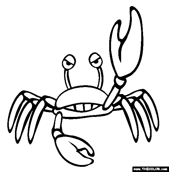 Crab coloring #12, Download drawings