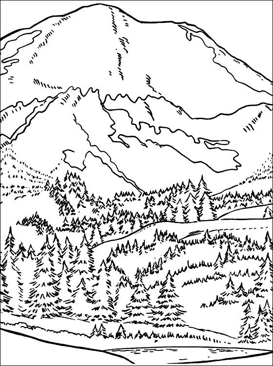 High Mountain coloring #6, Download drawings