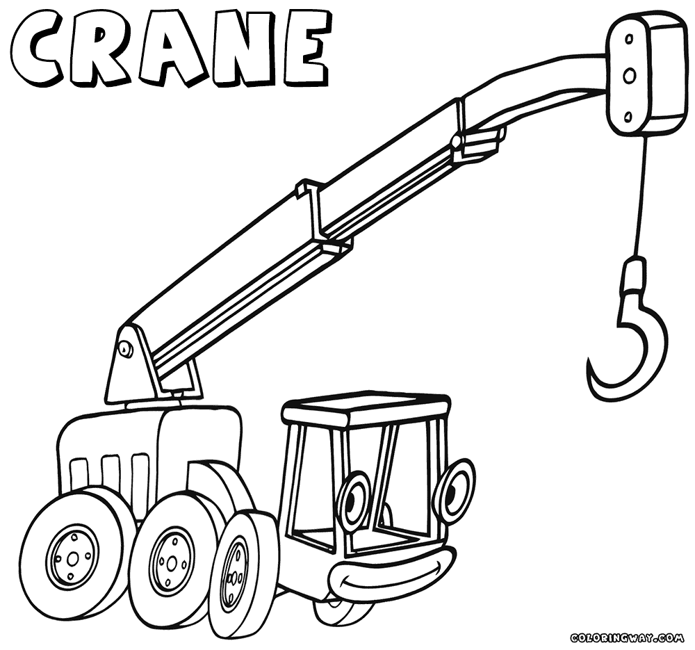 Crane coloring #13, Download drawings