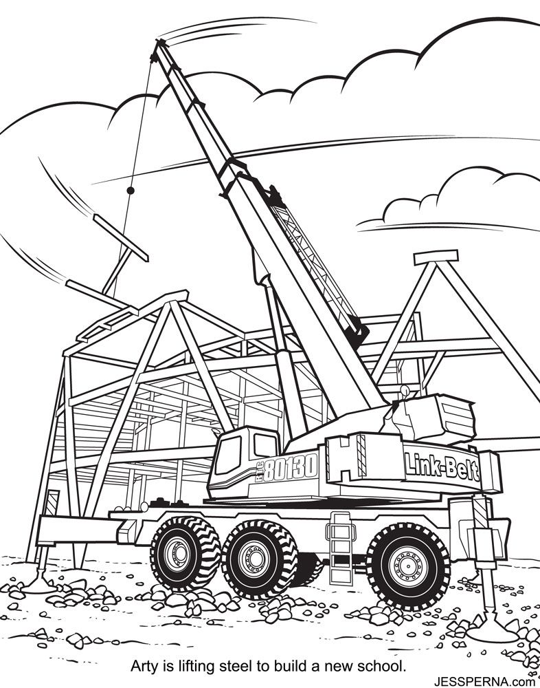 Crane coloring #5, Download drawings