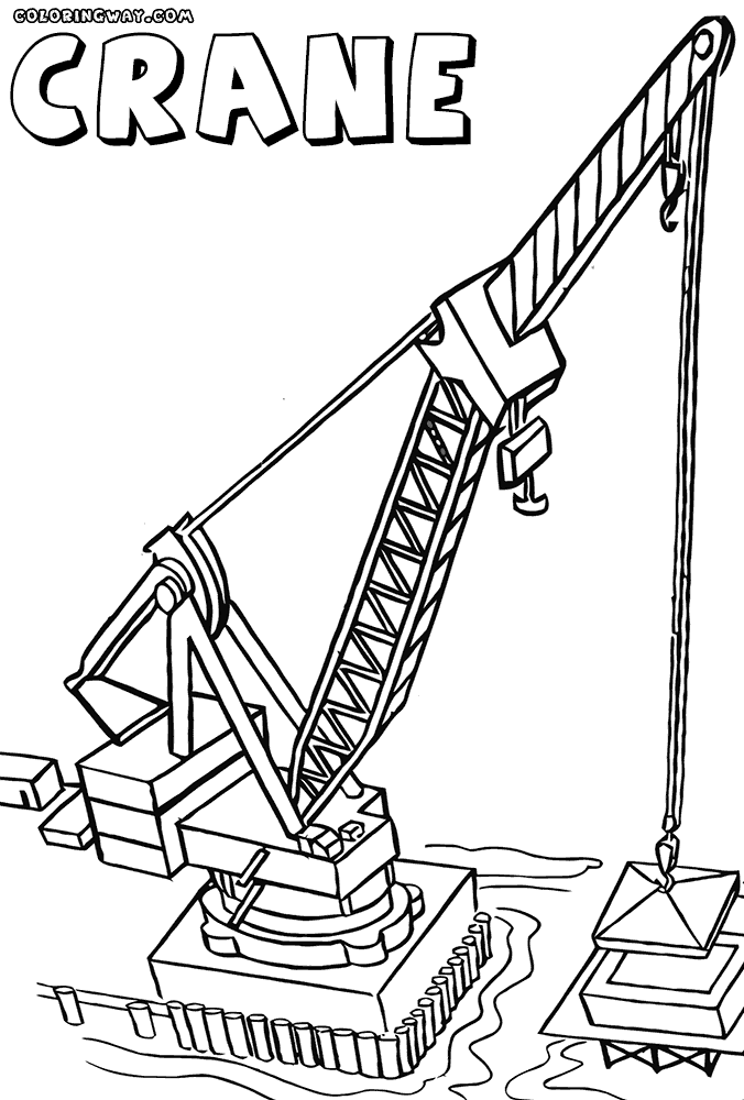 Crane coloring #18, Download drawings