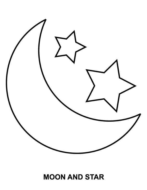 Crescent coloring #1, Download drawings