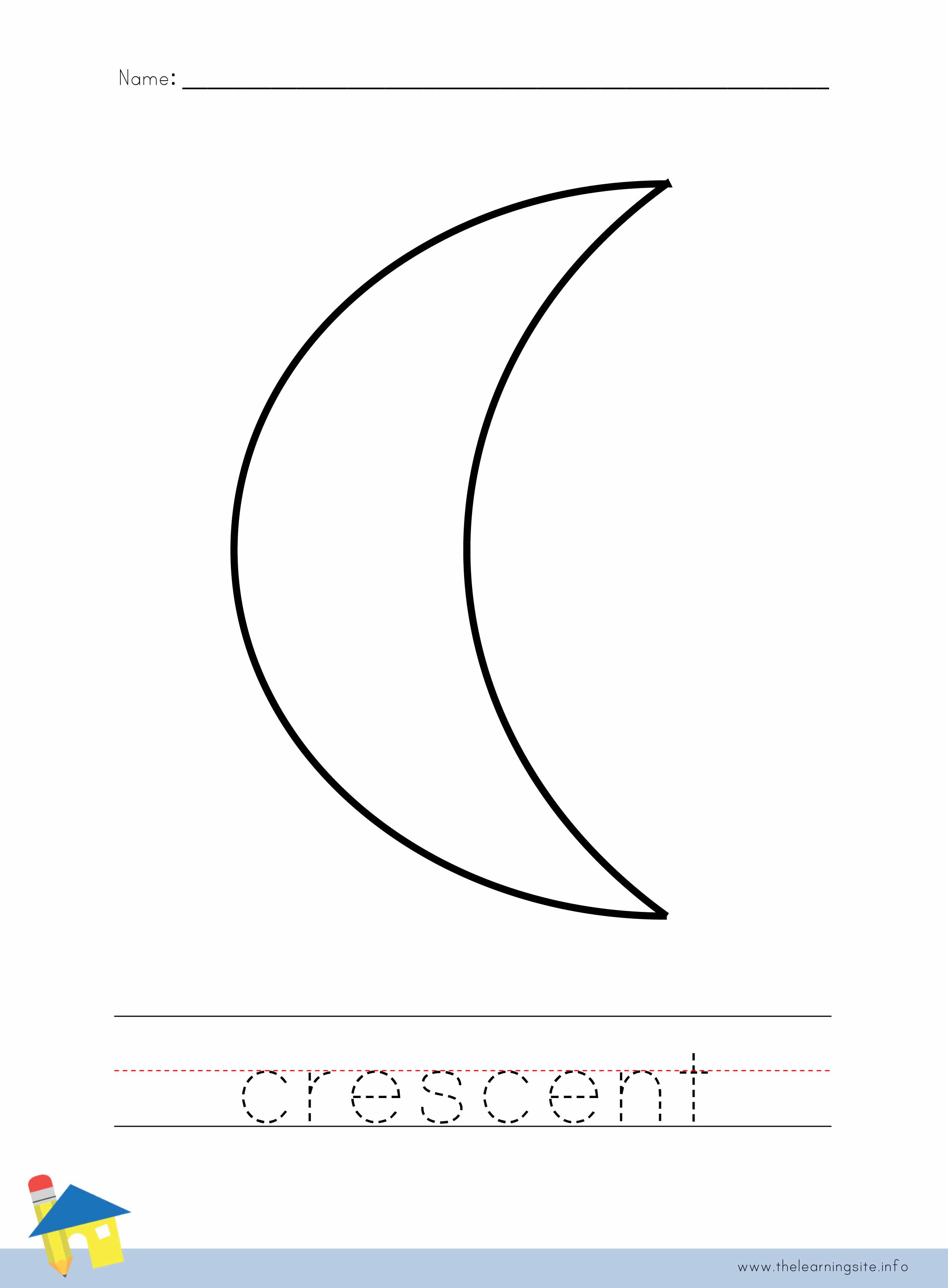 Crescent coloring #8, Download drawings