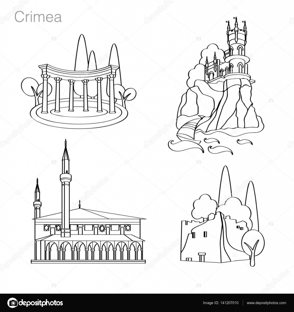 Crimea coloring #2, Download drawings