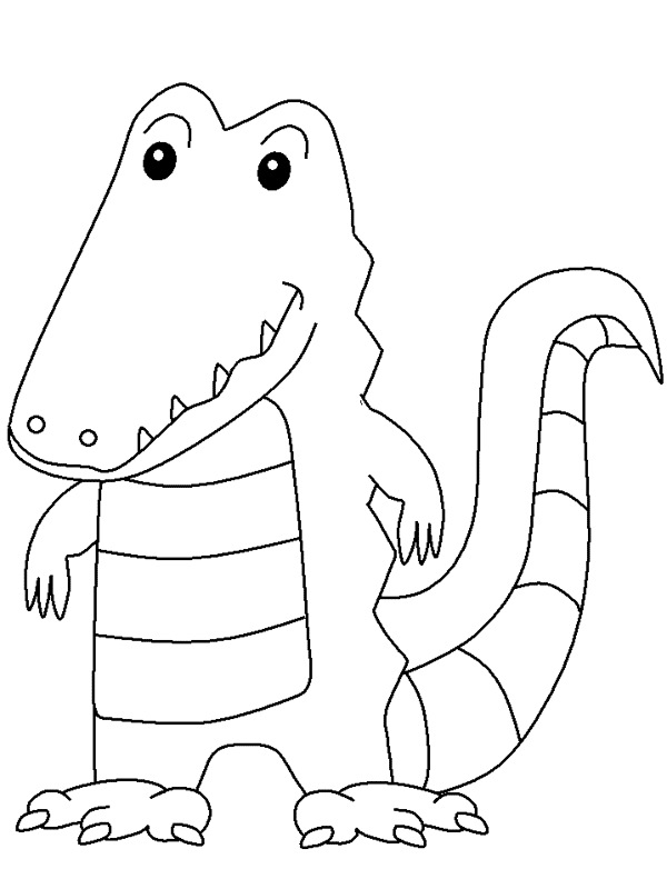 Crocodile coloring #2, Download drawings