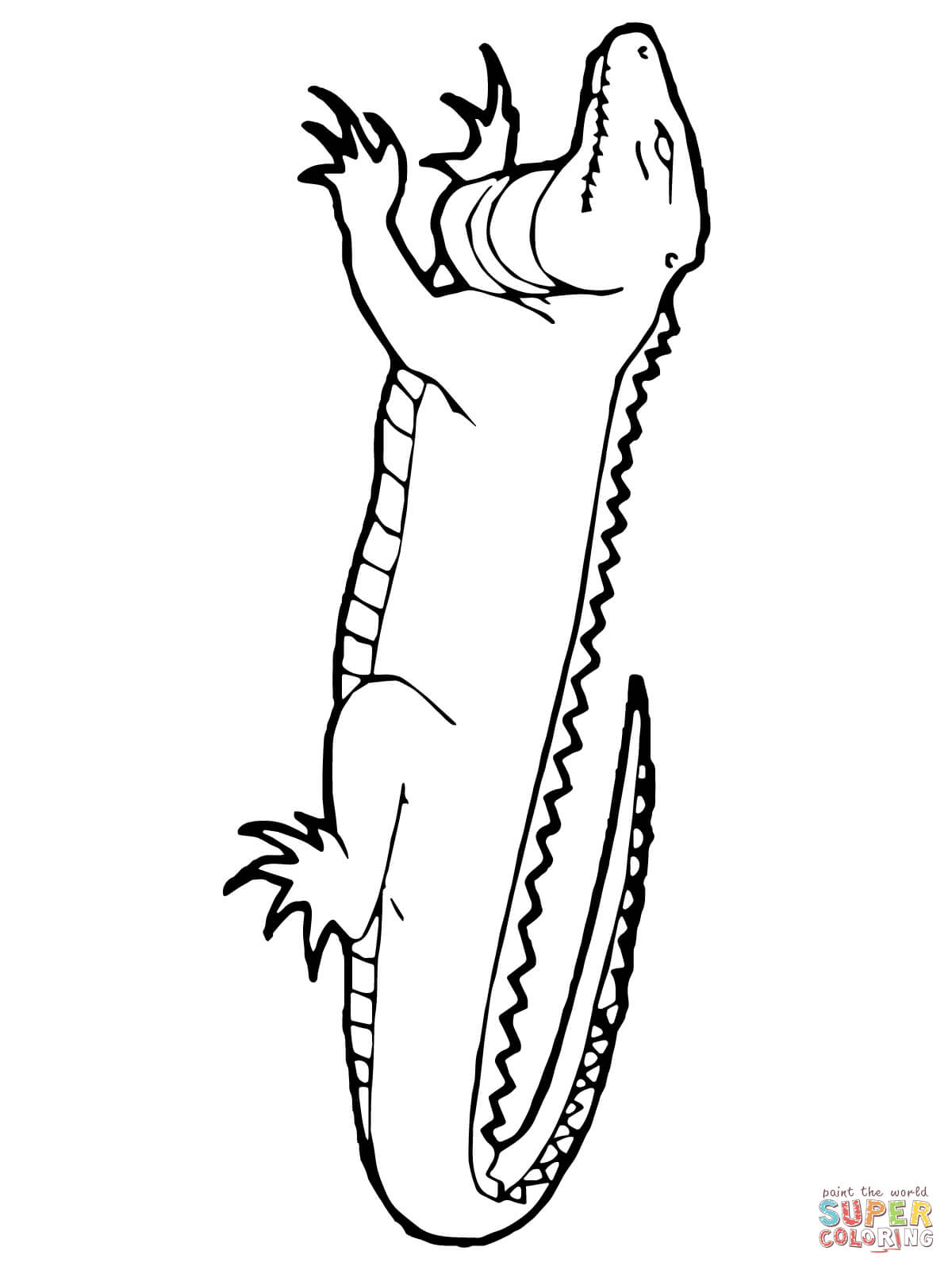 Crocodile Monitor coloring #18, Download drawings