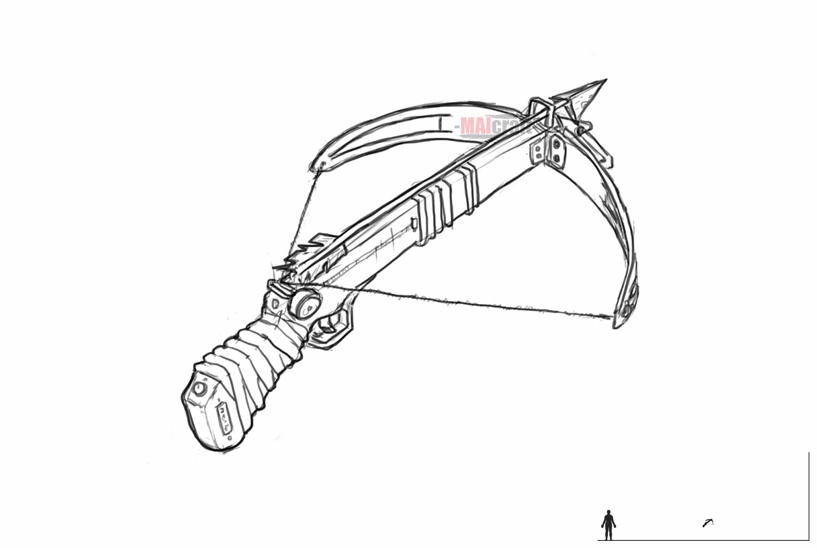 Crossbow coloring #3, Download drawings