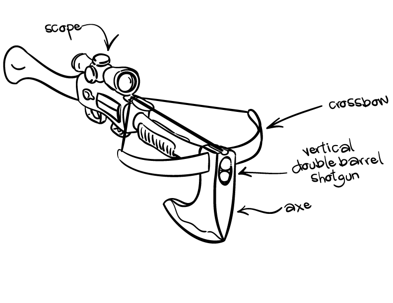 Crossbow coloring #14, Download drawings
