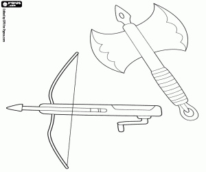 Crossbow coloring #18, Download drawings