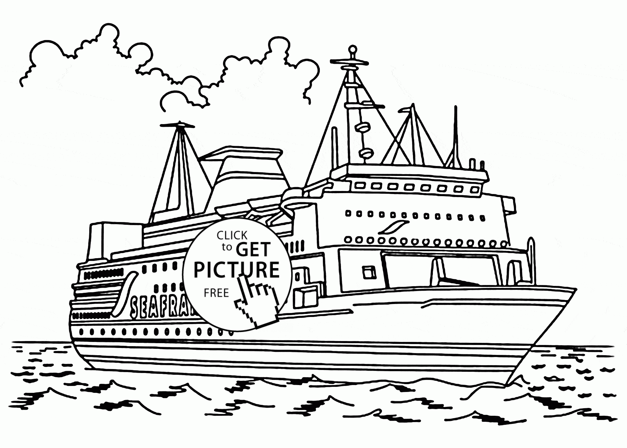 Cruise Ship coloring #3, Download drawings