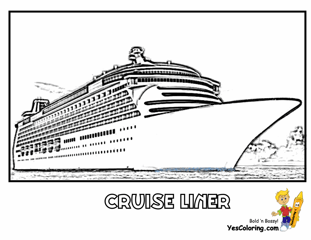 Cruise Ship coloring #4, Download drawings