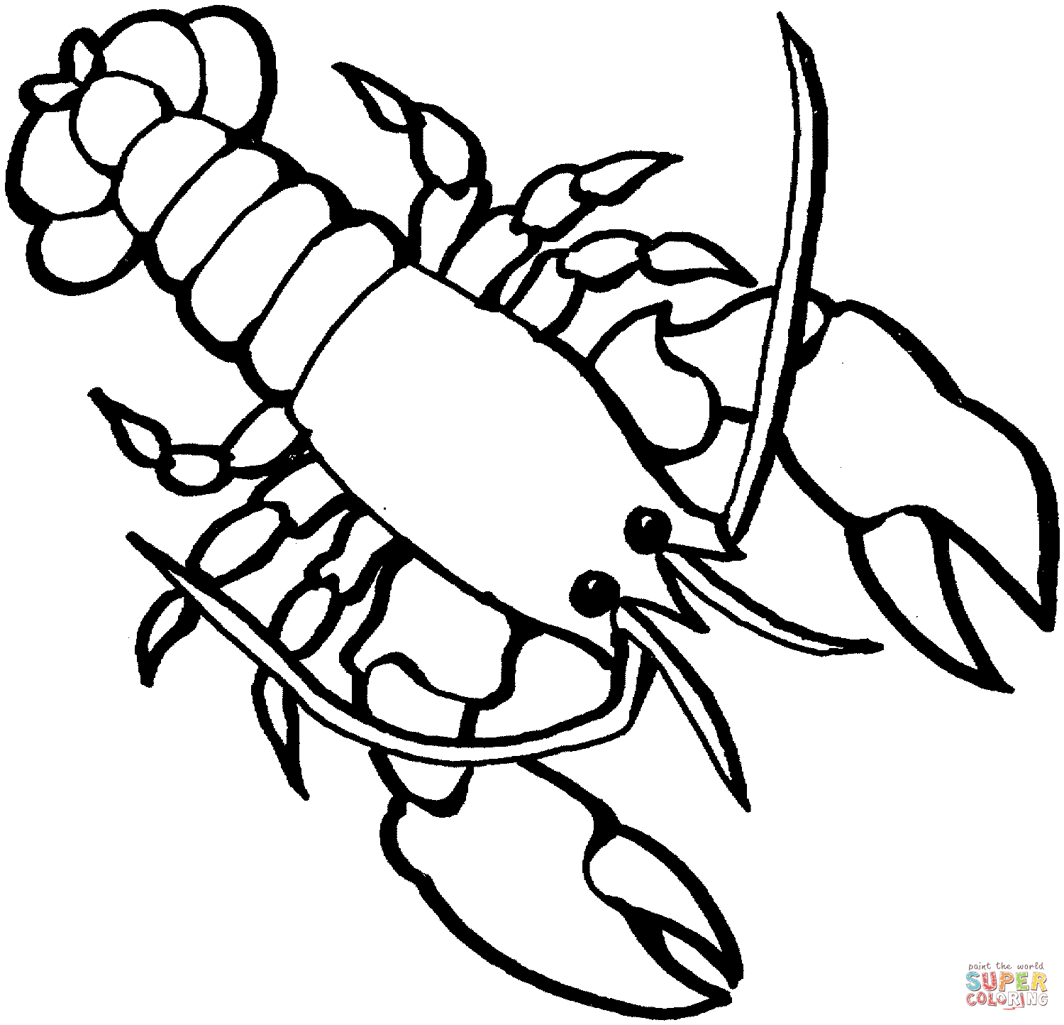 Crustacean coloring #3, Download drawings