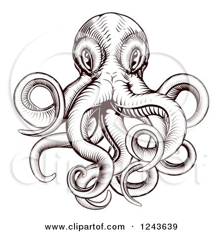 Cthulhu clipart #2, Download drawings