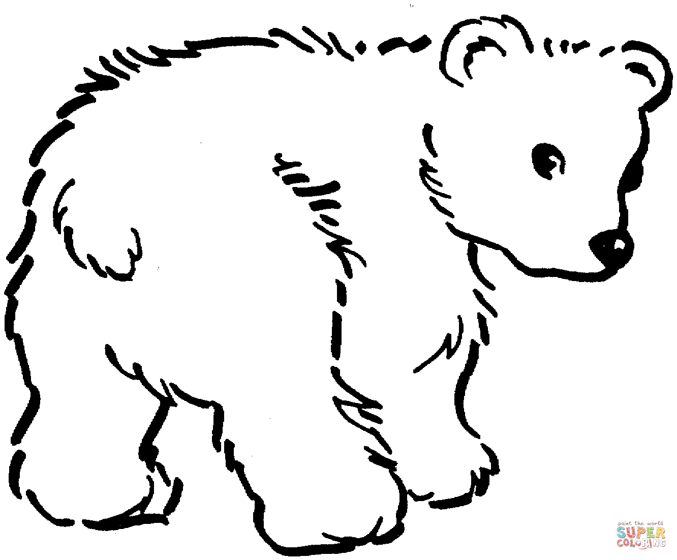 Bear Cub coloring #4, Download drawings