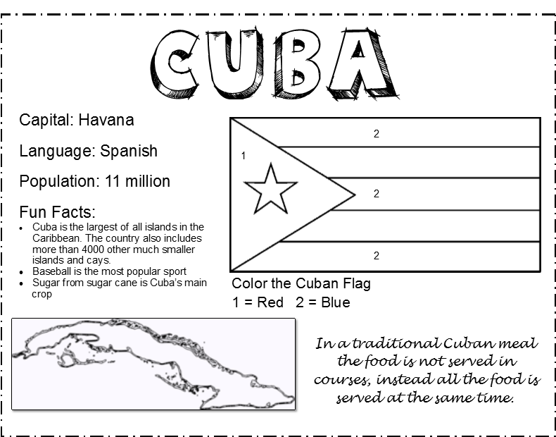 Cuba coloring #3, Download drawings