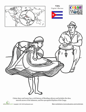 Cuba coloring #20, Download drawings