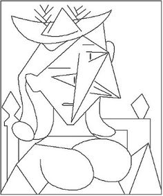 Cubism coloring #11, Download drawings